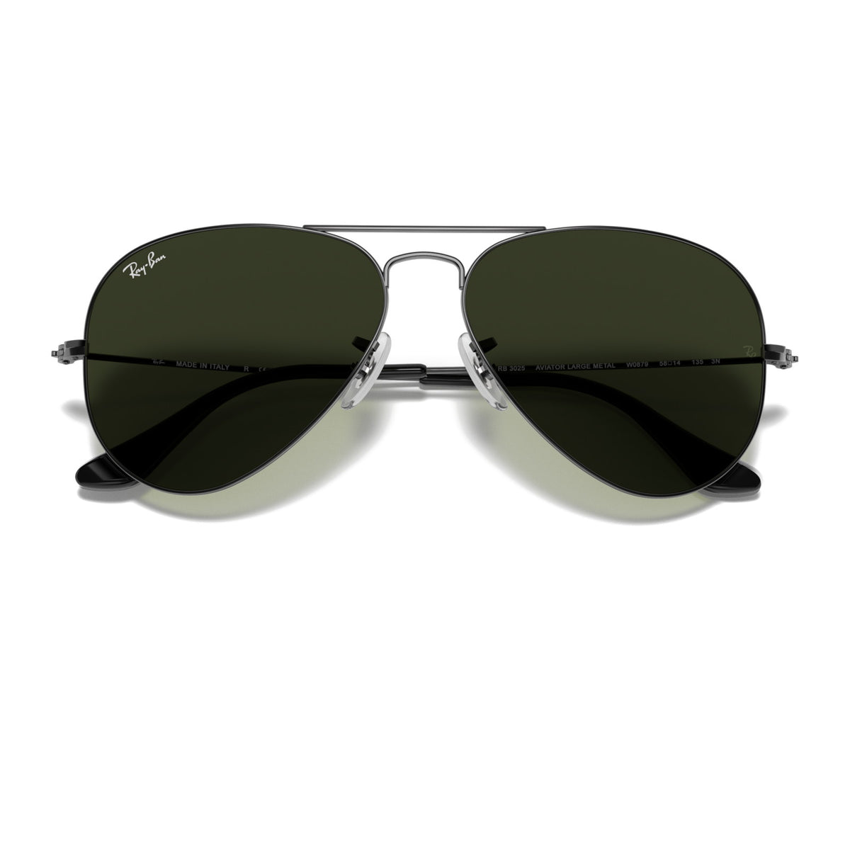 Ray-Ban Aviator Large Metal RB3025 Gunmetal/G-15 Green #colour_gunmetal-g-15-green