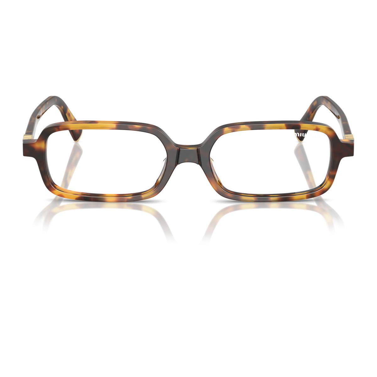 Miu Miu SMU11ZF Havana Honey/Clear Blue Light Filter #colour_havana-honey-clear-blue-light-filter