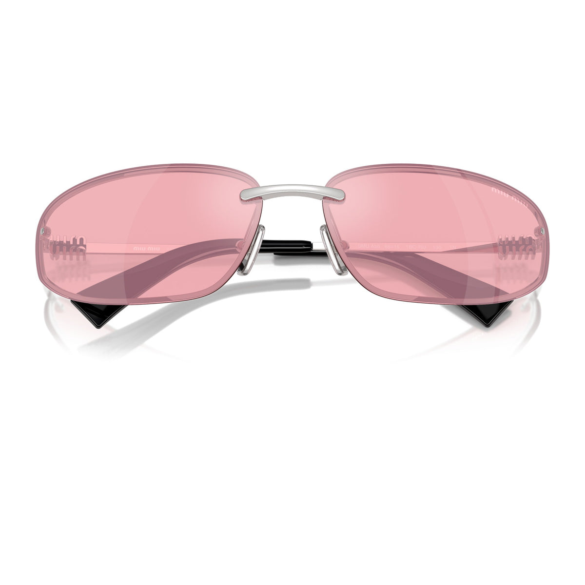 Miu Miu SMUA50 Silver/Pink Mirror Lilac #colour_silver-pink-mirror-lilac