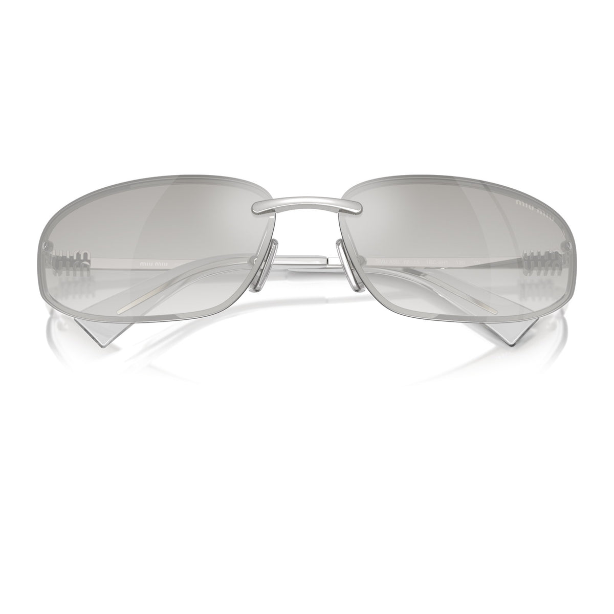 Miu Miu SMUA50 Silver/Clear Silver Gradient #colour_silver-clear-silver-gradient