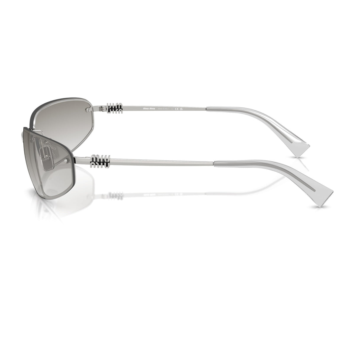 Miu Miu SMUA50 Silver/Clear Silver Gradient #colour_silver-clear-silver-gradient