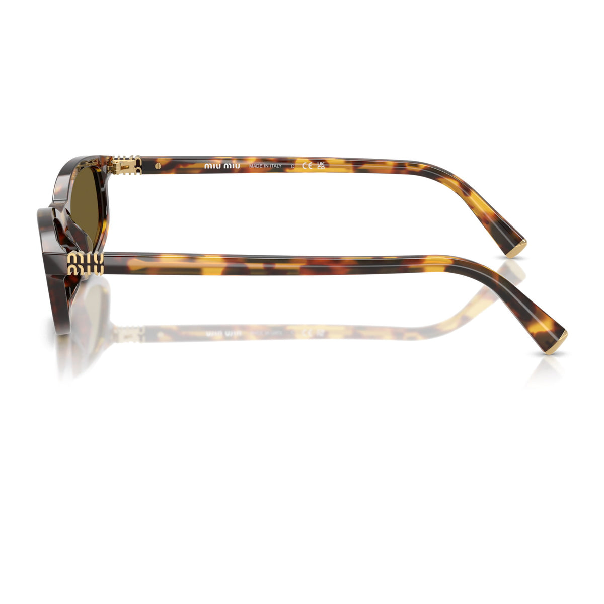Miu Miu SMUA06F Honey Havana/Dark Brown #colour_honey-havana-dark-brown