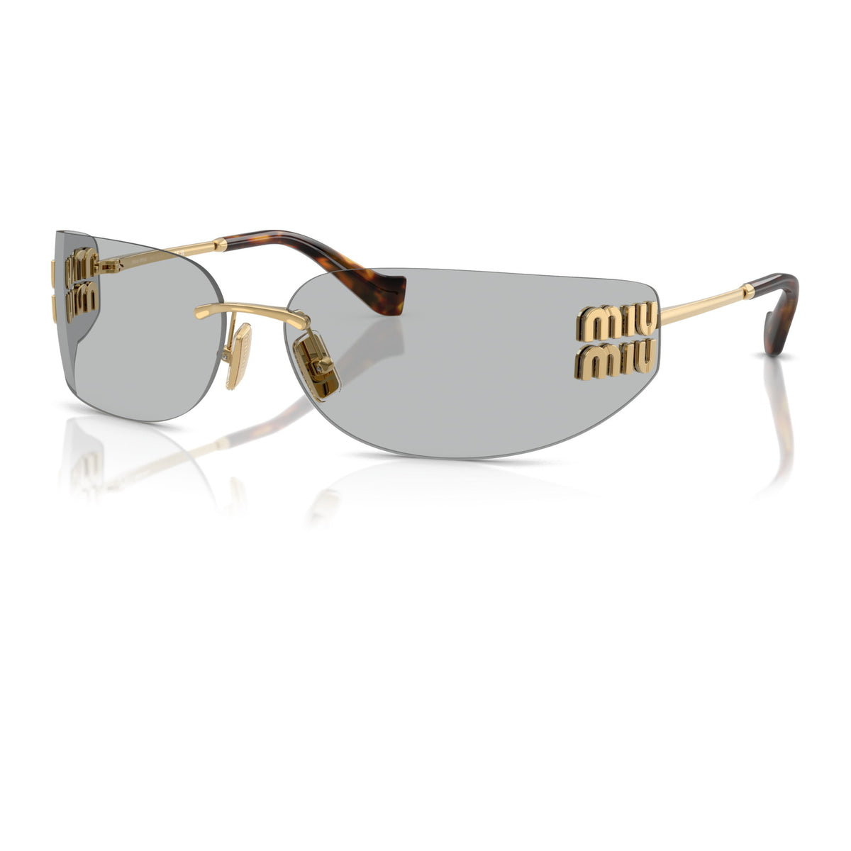 Miu Miu SMUA51 Gold/Light Grey #colour_gold-light-grey