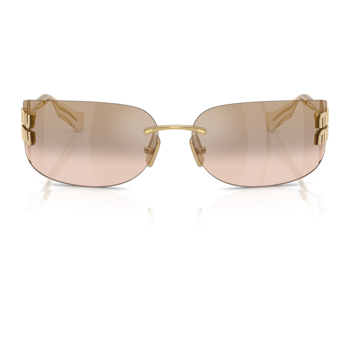 Miu Miu SMUA51 Gold/Light Brown Mirror Bronze Grad #colour_gold-light-brown-mirror-bronze-grad