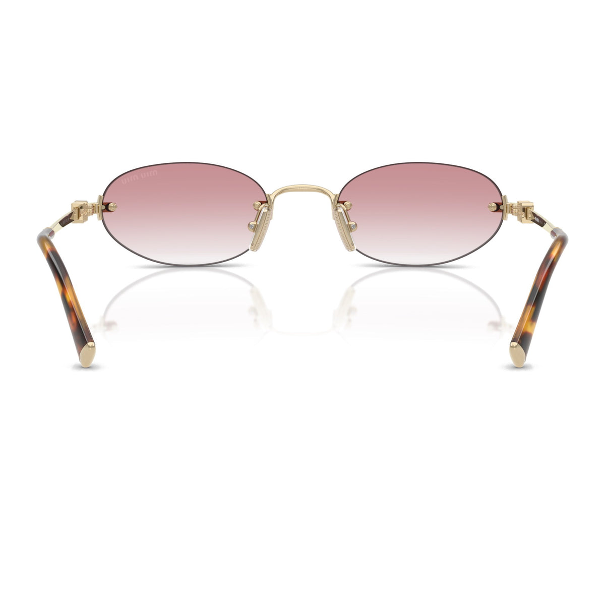 Miu Miu SMUA54 Pale Gold/Clear Gradient Pink #colour_pale-gold-clear-gradient-pink