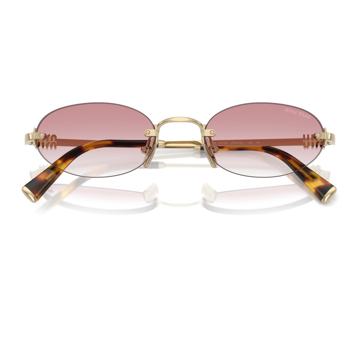 Miu Miu SMUA54 Pale Gold/Clear Gradient Pink #colour_pale-gold-clear-gradient-pink