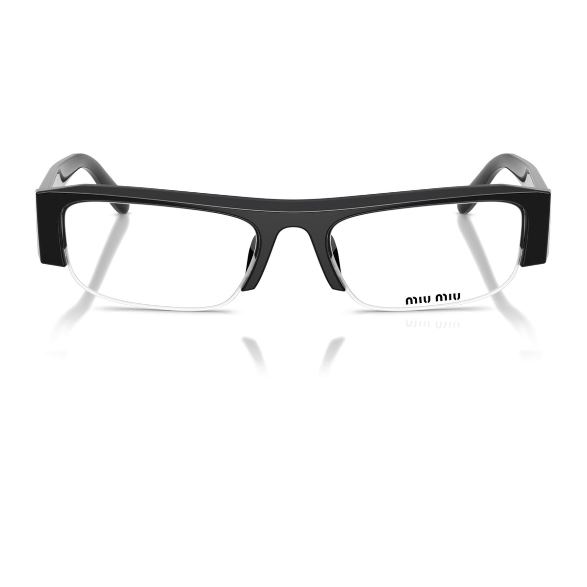 Miu Miu SMUB07F Black/Clear Blue Light Filter #colour_black-clear-blue-light-filter
