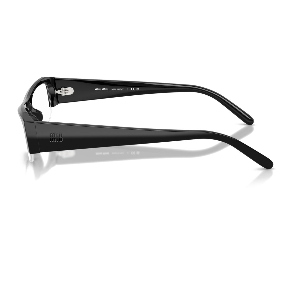 Miu Miu SMUB07F Black/Clear Blue Light Filter #colour_black-clear-blue-light-filter