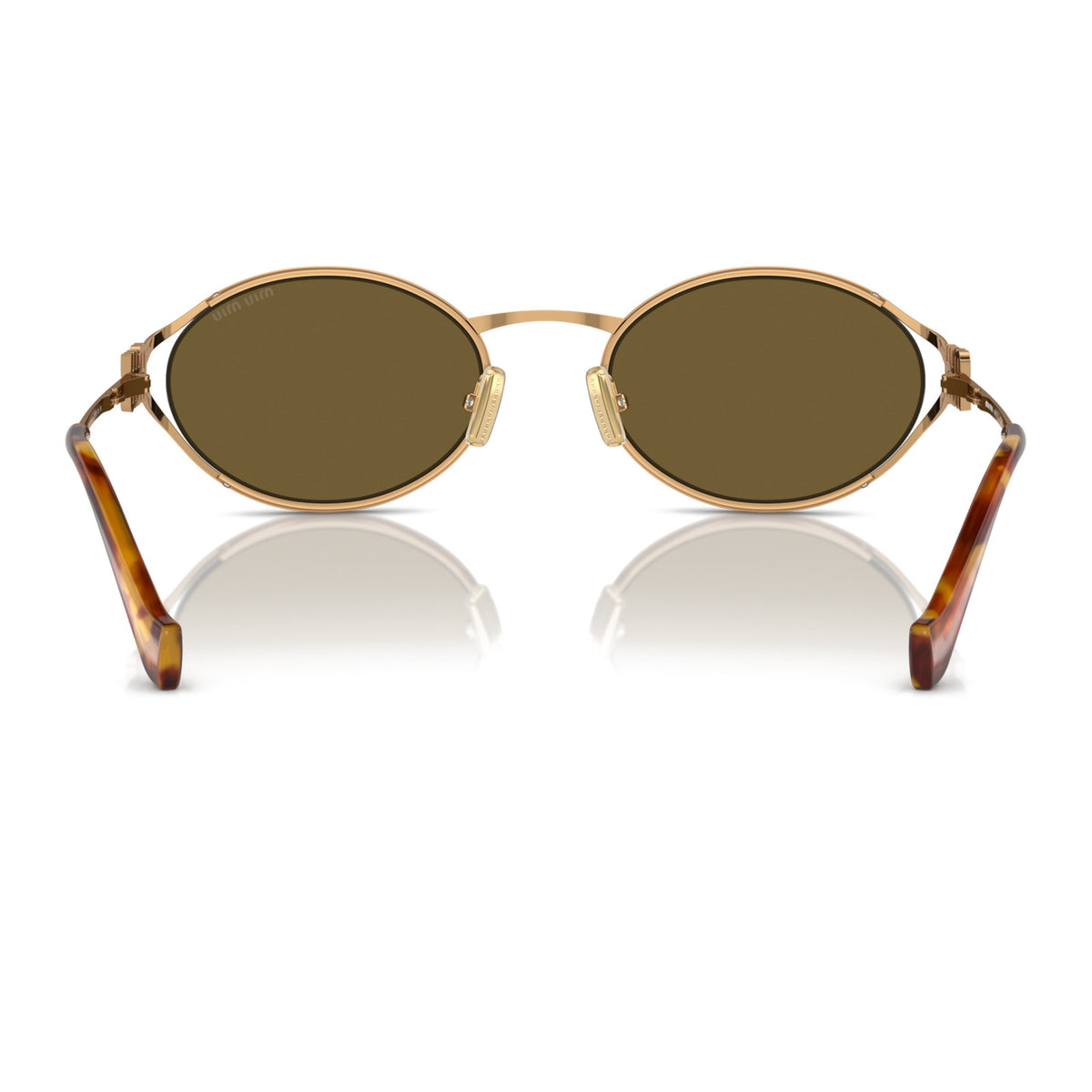 Miu Miu SMU52Y Brass Gold/Dark Brown #colour_brass-gold-dark-brown