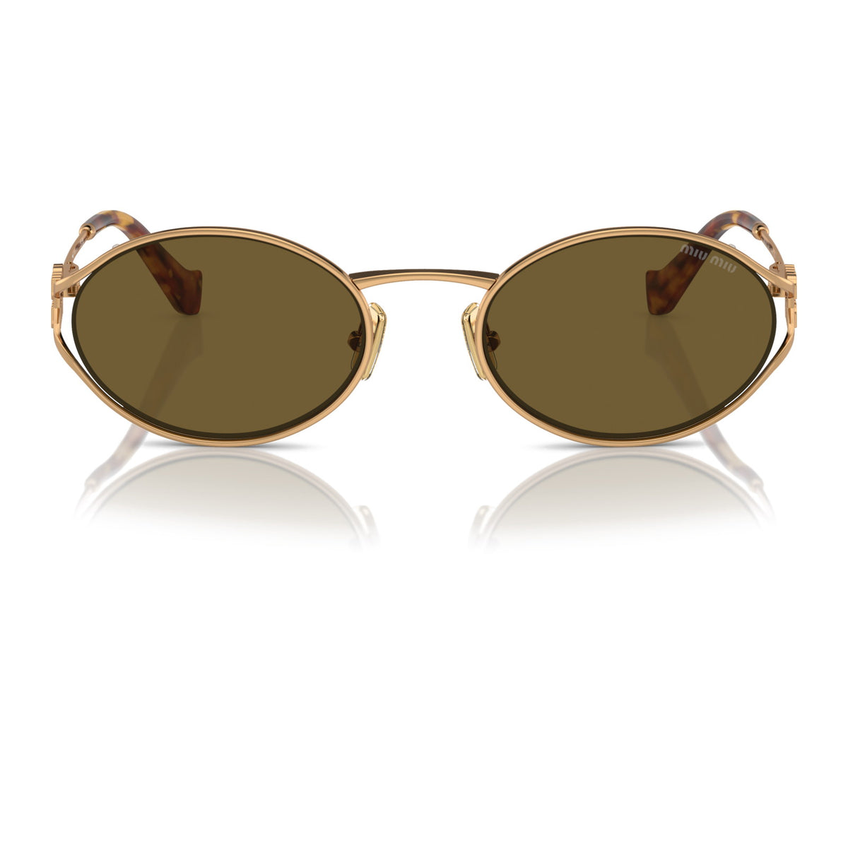 Miu Miu SMU52Y Brass Gold/Dark Brown #colour_brass-gold-dark-brown