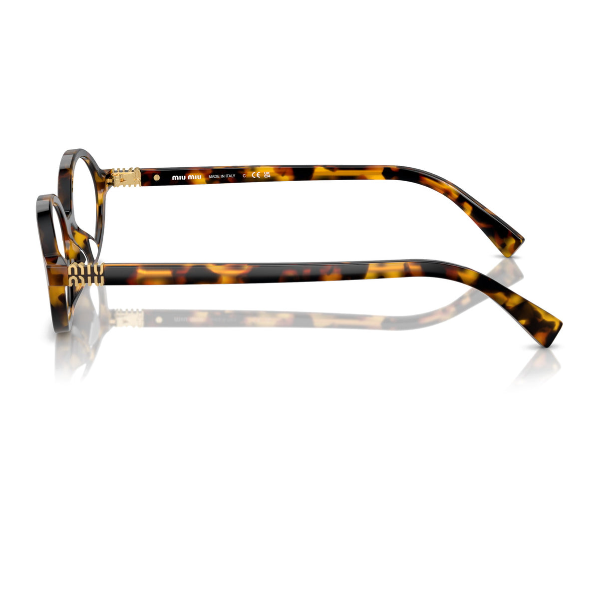 Miu Miu SMU04ZF Honey Havana/Clear Blue Light Filter #colour_honey-havana-clear-blue-light-filter
