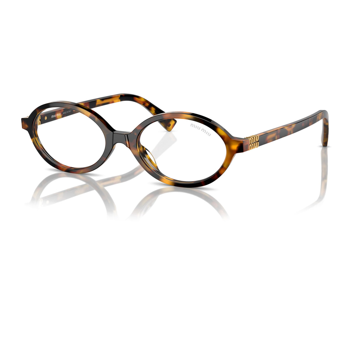 Miu Miu SMU04ZF Honey Havana/Clear Blue Light Filter #colour_honey-havana-clear-blue-light-filter