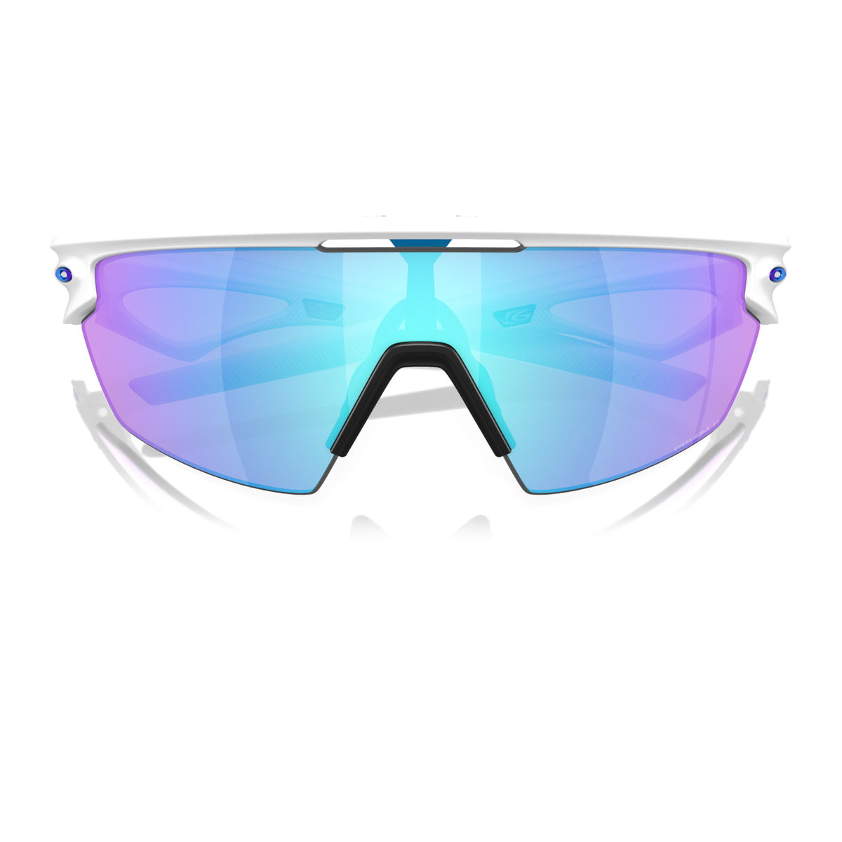 Oakley Sphaera OO9403 Matte White/Prizm Sapphire Polarized #colour_matte-white-prizm-sapphire-polarized