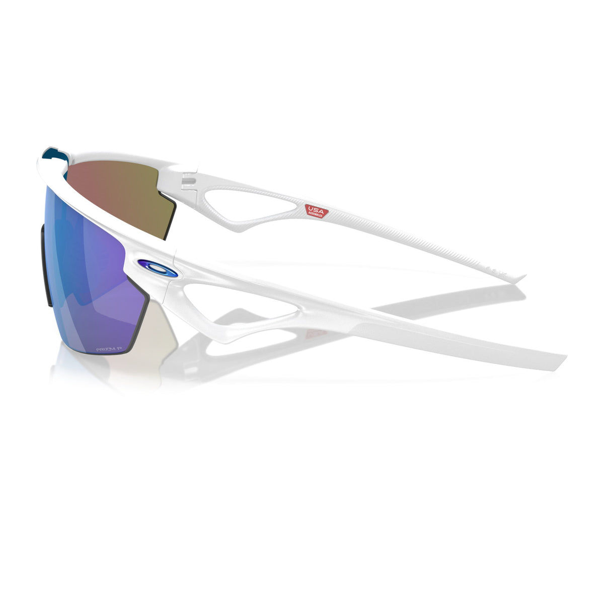 Oakley Sphaera OO9403 Matte White/Prizm Sapphire Polarized #colour_matte-white-prizm-sapphire-polarized