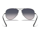 Ray-Ban Aviator Large Metal RB3025 Gunmetal/Blue Gradient Grey Polar #colour_gunmetal-blue-gradient-grey-polar