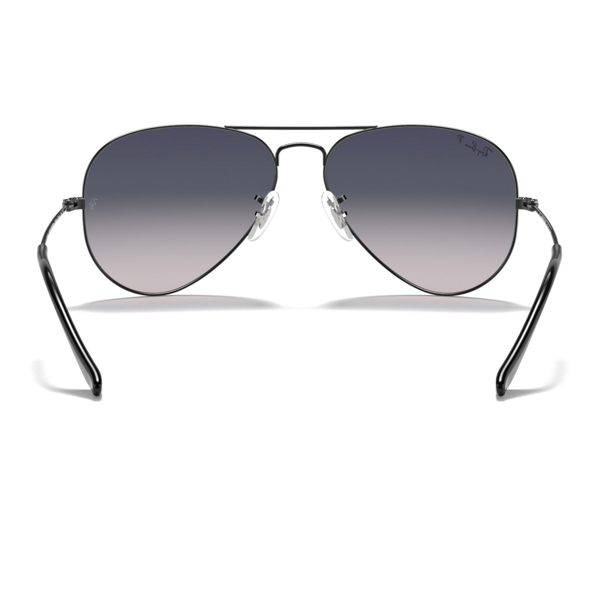 Ray-Ban Aviator Large Metal RB3025 Gunmetal/Blue Gradient Grey Polar #colour_gunmetal-blue-gradient-grey-polar