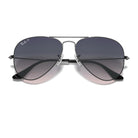 Ray-Ban Aviator Large Metal RB3025 Gunmetal/Blue Gradient Grey Polar #colour_gunmetal-blue-gradient-grey-polar