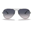 Ray-Ban Aviator Large Metal RB3025 Gunmetal/Blue Gradient Grey Polar #colour_gunmetal-blue-gradient-grey-polar