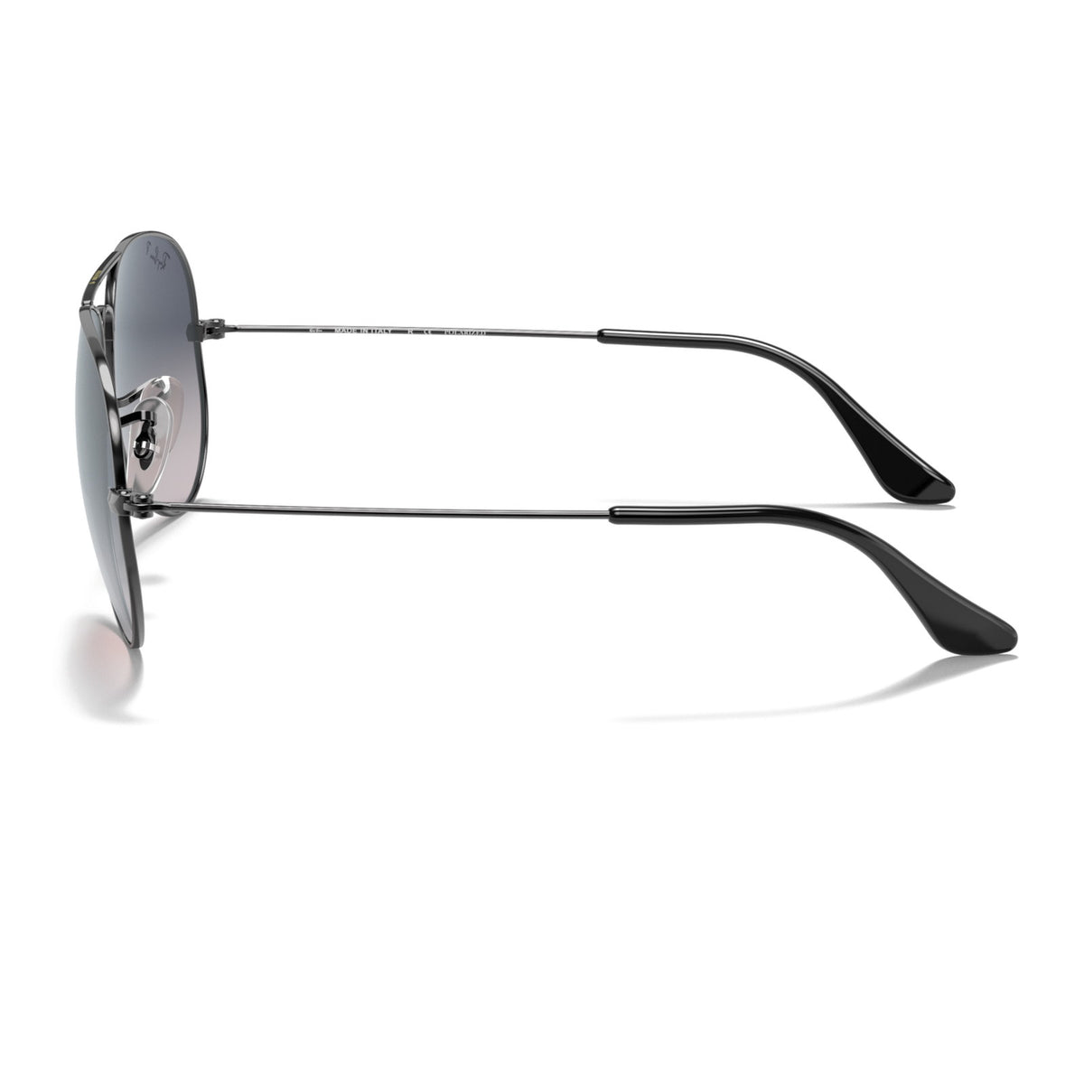 Ray-Ban Aviator Large Metal RB3025 Gunmetal/Blue Gradient Grey Polar #colour_gunmetal-blue-gradient-grey-polar