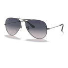 Ray-Ban Aviator Large Metal RB3025 Gunmetal/Blue Gradient Grey Polar #colour_gunmetal-blue-gradient-grey-polar