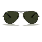 Ray-Ban Aviator Large Metal RB3025 Gunmetal/G-15 Green #colour_gunmetal-g-15-green