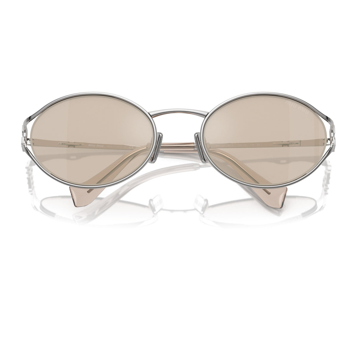 Miu Miu SMU52Y Silver/Ivory Mirror Internal Silver #colour_silver-ivory-mirror-internal-silver