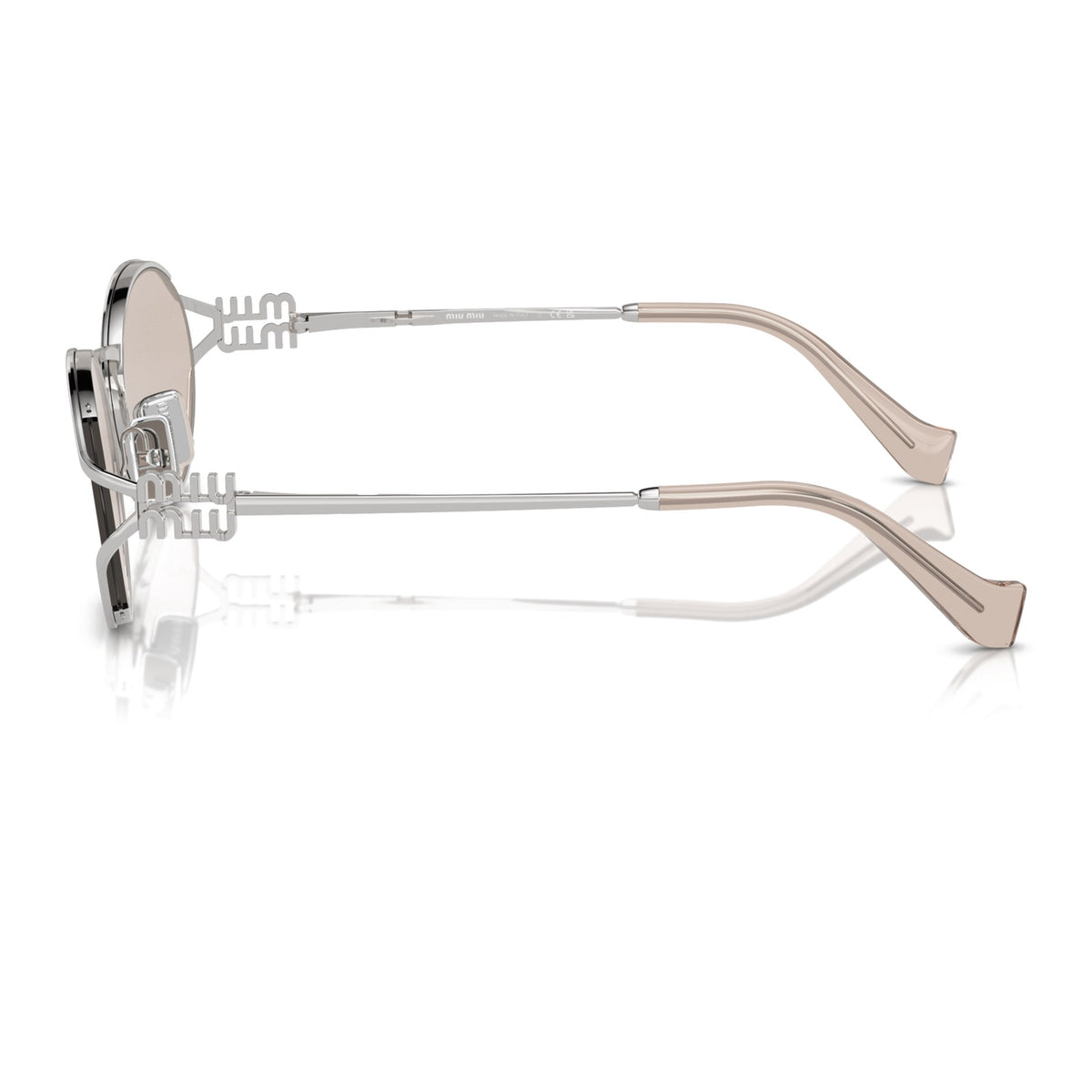 Miu Miu SMU52Y Silver/Ivory Mirror Internal Silver #colour_silver-ivory-mirror-internal-silver