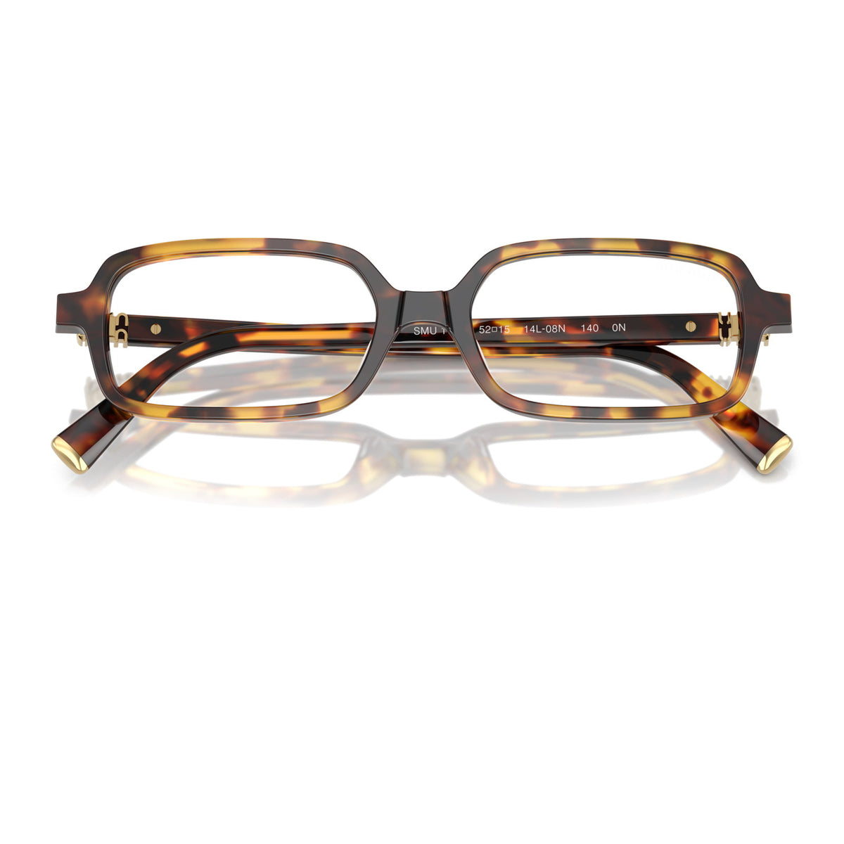 Miu Miu SMU11ZF Havana Honey/Clear Blue Light Filter #colour_havana-honey-clear-blue-light-filter