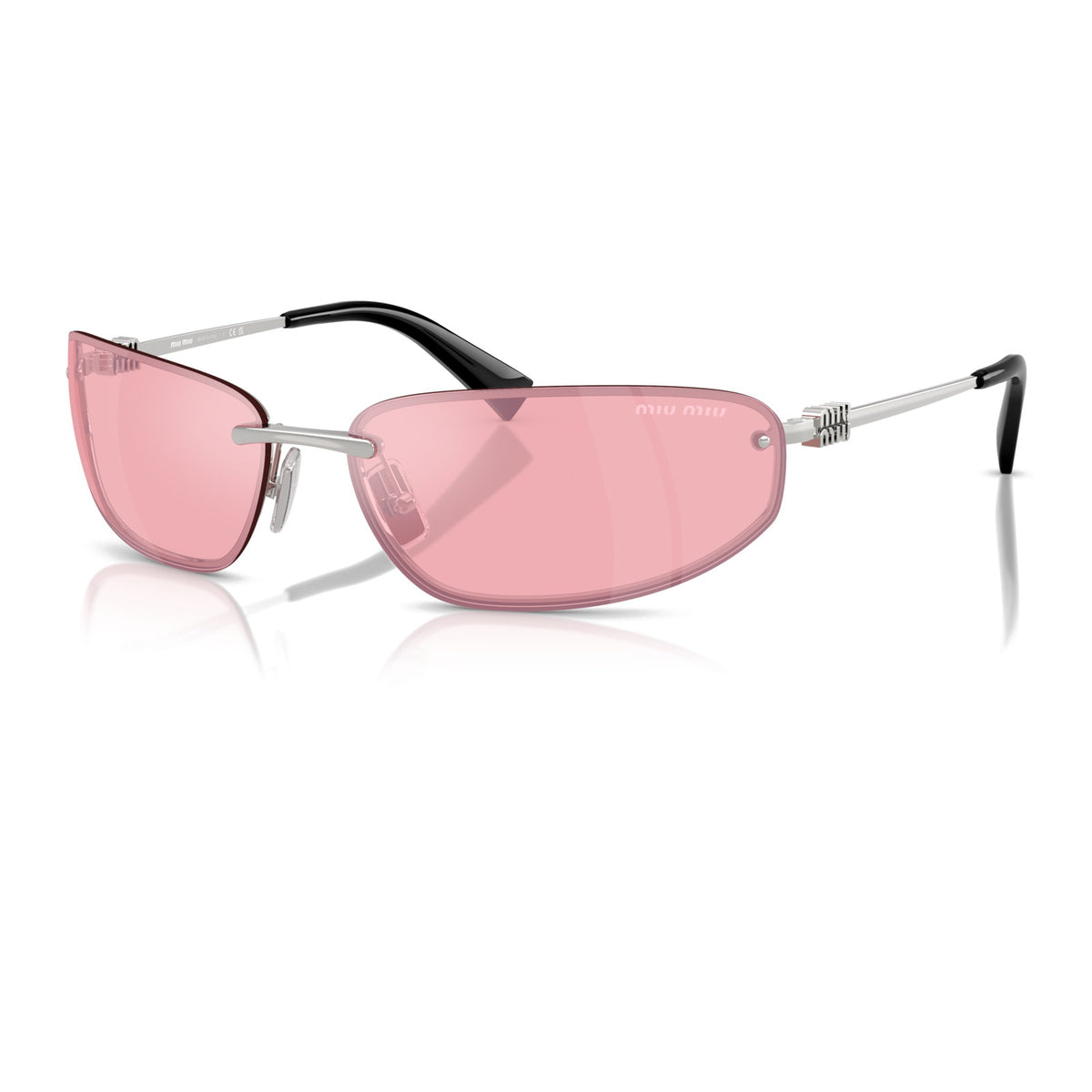 Miu Miu SMUA50 Silver/Pink Mirror Lilac #colour_silver-pink-mirror-lilac
