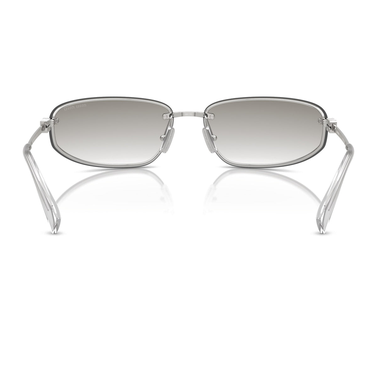 Miu Miu SMUA50 Silver/Clear Silver Gradient #colour_silver-clear-silver-gradient