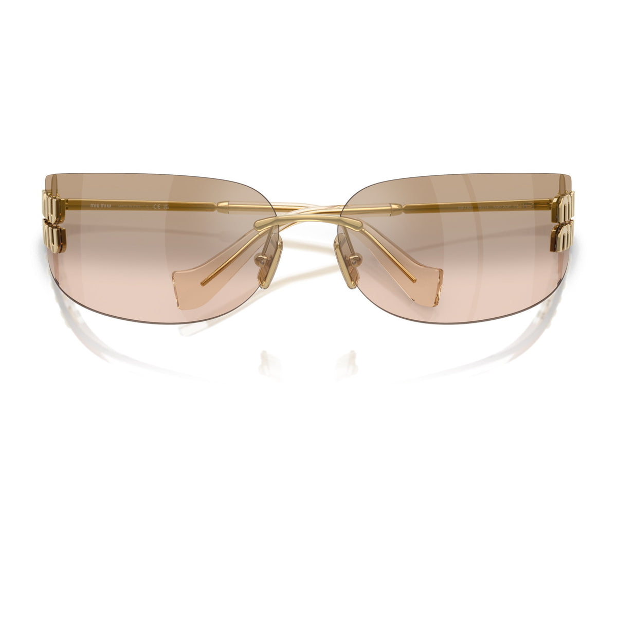 Miu Miu SMUA51 Gold/Light Brown Mirror Bronze Grad #colour_gold-light-brown-mirror-bronze-grad