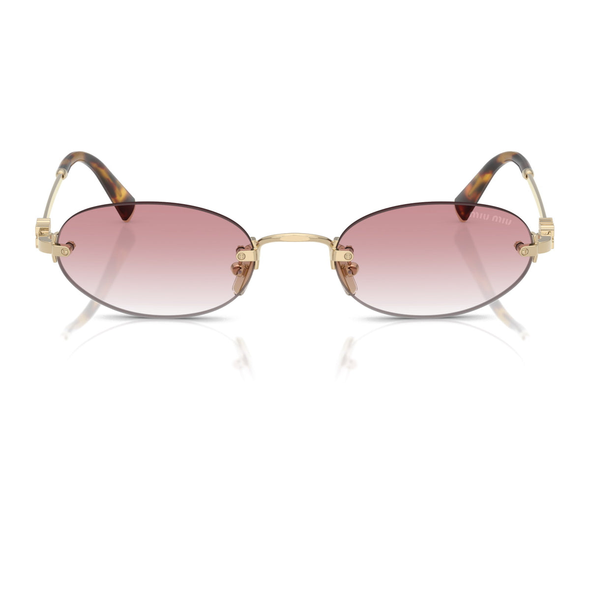 Miu Miu SMUA54 Pale Gold/Clear Gradient Pink #colour_pale-gold-clear-gradient-pink