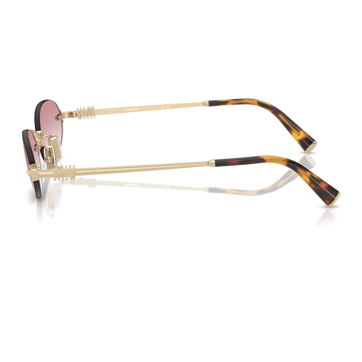 Miu Miu SMUA54 Pale Gold/Clear Gradient Pink #colour_pale-gold-clear-gradient-pink
