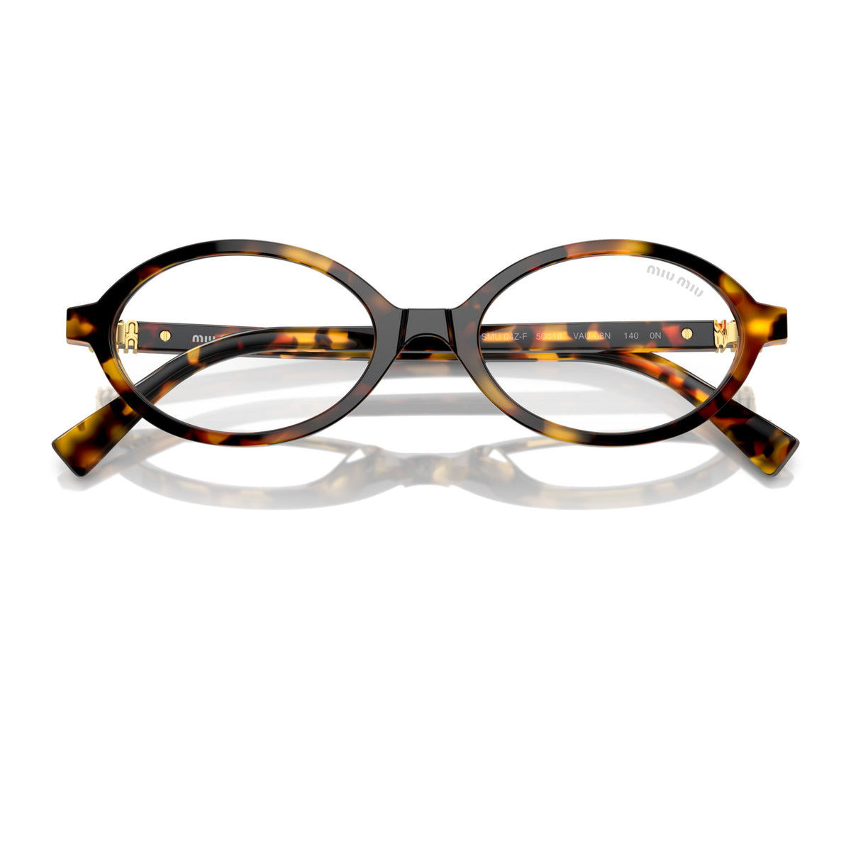 Miu Miu SMU04ZF Honey Havana/Clear Blue Light Filter #colour_honey-havana-clear-blue-light-filter